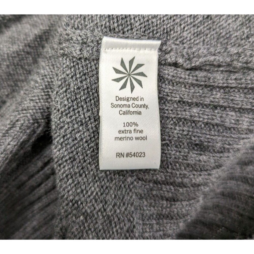 Athleta Nopa Sweater Womens XS Gray Merino Wool Hooded Pullover - Picture 7 of 9